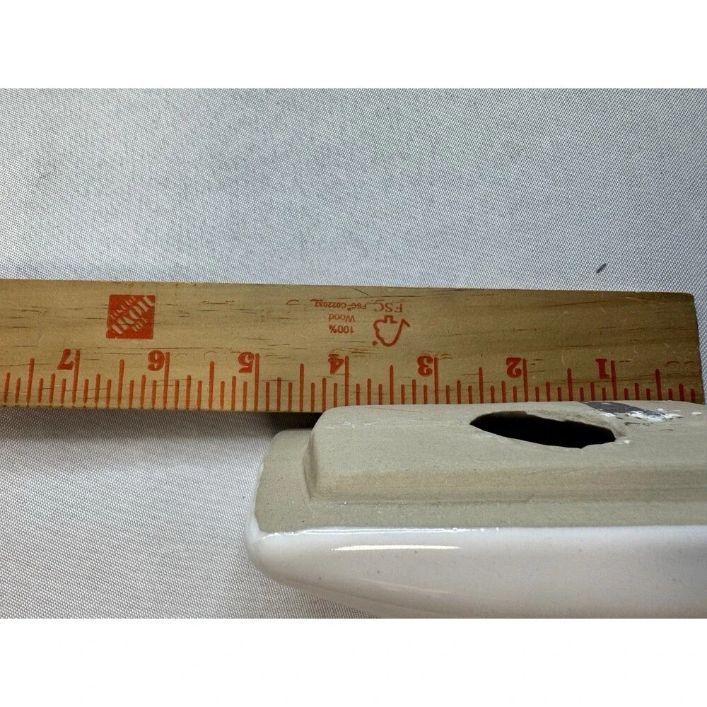 Replacement white glazed ceramic towel bar base 4.75
